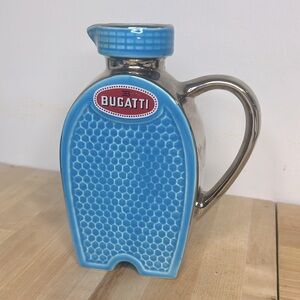 Bugatti 💙 RARE Vintage Radiator Rene Dreyfus Ceramic Restaurant Bar Pitcher Art